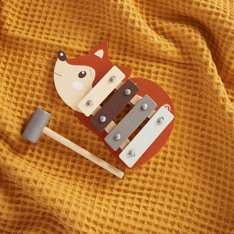 Mini Xylophon aus Holz – Fuchs & Reh