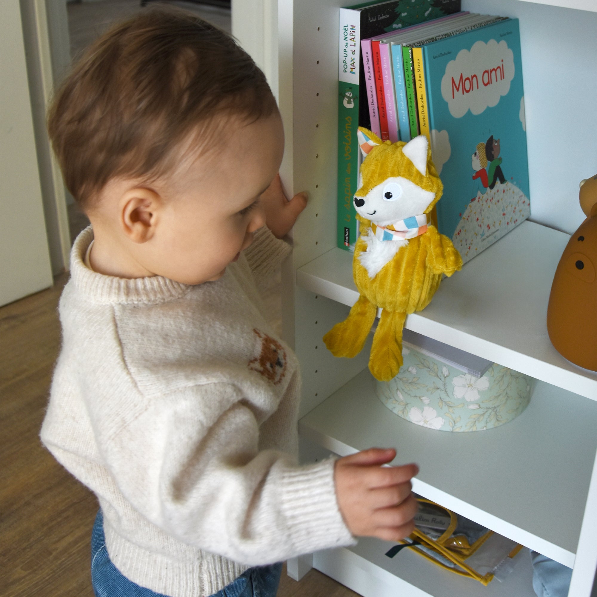Fuchs Kuscheltier mit Geschenk-Spardose – Cyranos, 22cm