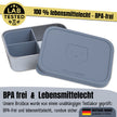 Brotbox Kinder Edelstahl 700 ml mit Silikondeckel – Bär Blau
