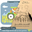 BEARFOOT Brotdose Traktor Blau mit handgezeichnetem Design – BPA-freie Bento Brotdose für Kindergarten und Schule mit liebevoller Illustration