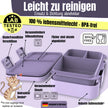 Lila Kinder Brotdose mit herausnehmbarem Einsatz, Silikondichtung und 3 auslaufsicheren Fächern, BPA-freie Bento Lunchbox für Kindergarten und Schule