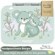 Handgezeichnetes Koala-Design der BEARFOOT Bento Brotdose Koala Salbei – liebevoll illustrierte BPA-freie Kinder Lunchbox für Kindergarten und Schule