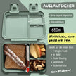 Auslaufsichere BEARFOOT Bento Brotdose Reh Salbei mit 3 separat abgedichteten Fächern, Silikondichtung und 650 ml Fassungsvermögen – BPA-freie Kinder Lunchbox für Kindergarten und Schule
