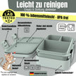 BEARFOOT Bento Brotdose Reh Salbei mit herausnehmbarem Einsatz, Silikondichtung, BPA-freiem Material und leicht zu reinigendem Bento-System für Kindergarten und Schule