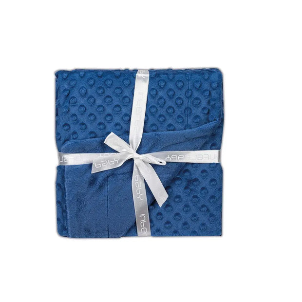 Blaue Babydecke mit Schmusetuch im Set – weiche Kuscheldecke für Babys