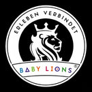 BabyLions® Markenlogo – Löwe mit Krone und Slogan „Erleben verbindet“