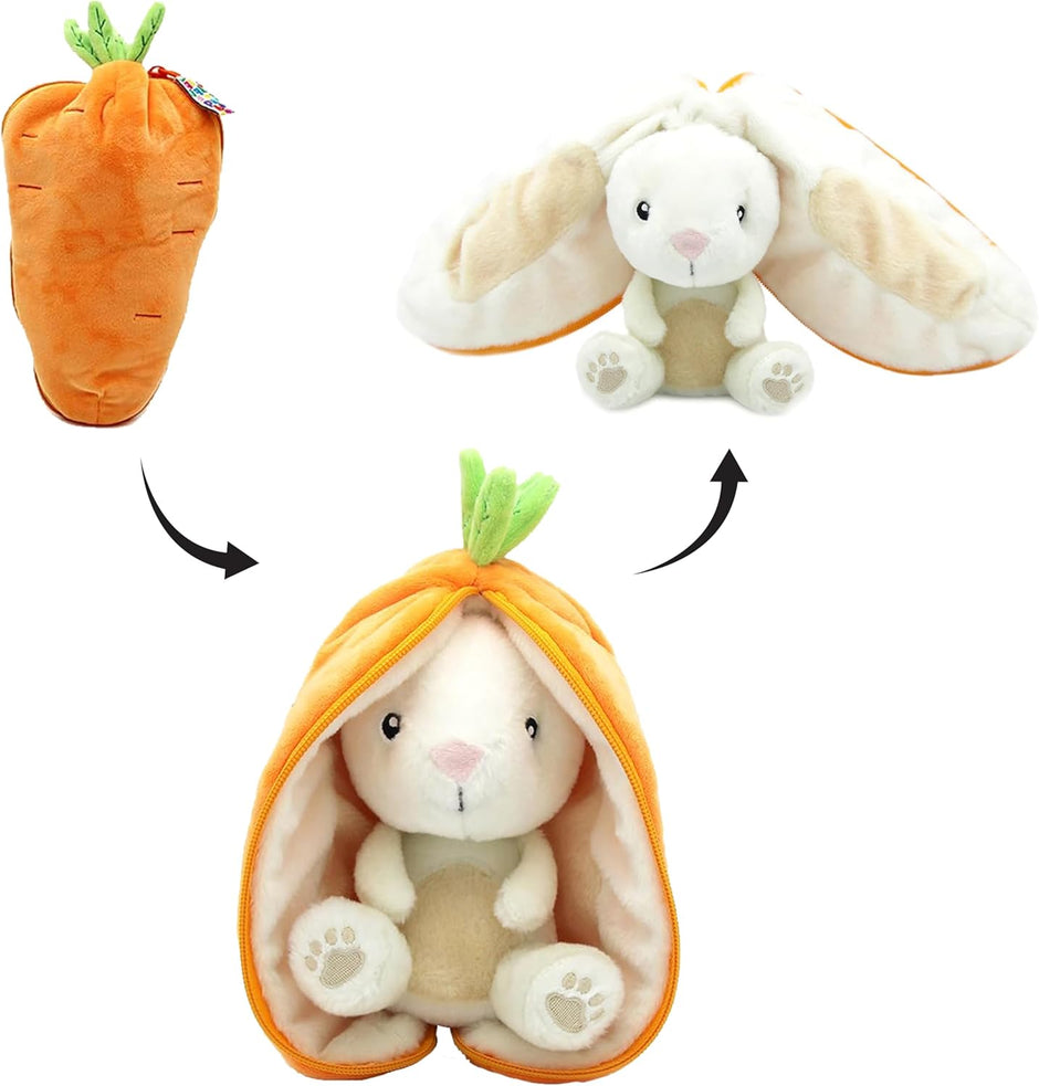 Flipetz Hase in Karotte – 2-in-1 Plüschfigur von Les Déglingos
