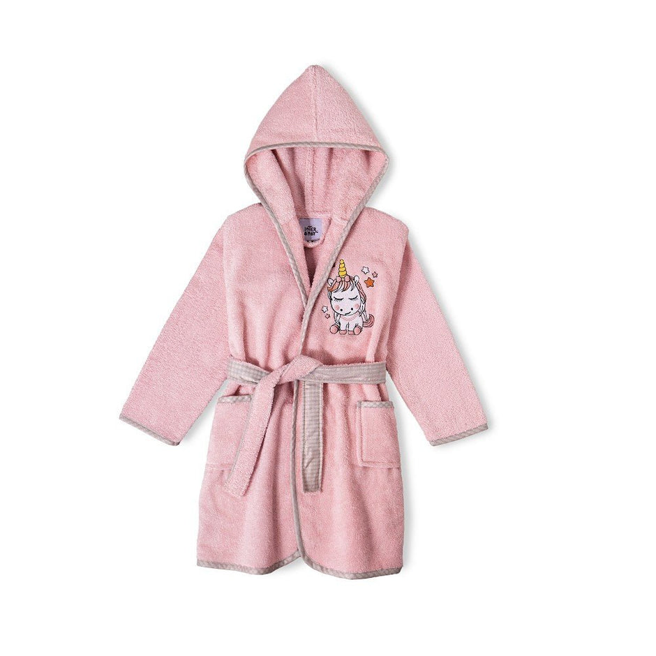 Kinder Bademantel mit Stickerei – 2–4 Jahre (Einhorn) - Babylions