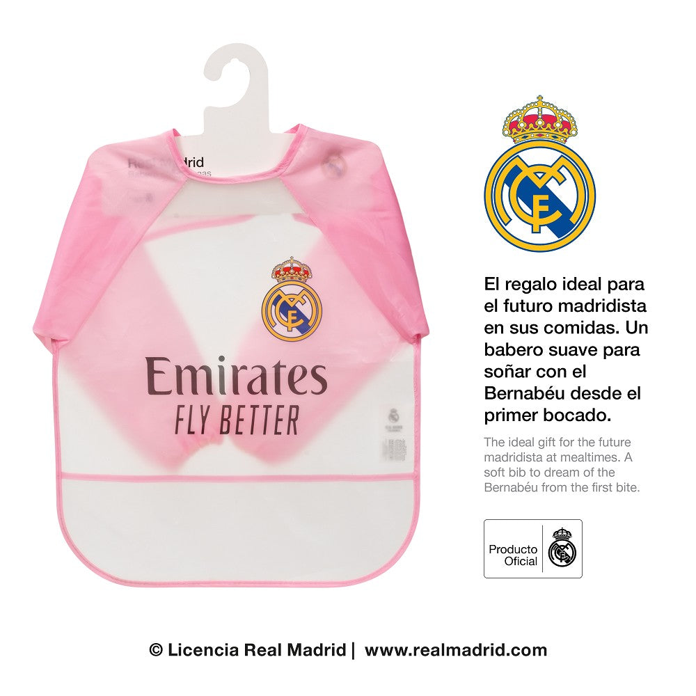 Real Madrid Baby Esslern-Bundle Rosa – Geschirrset & Lätzchen