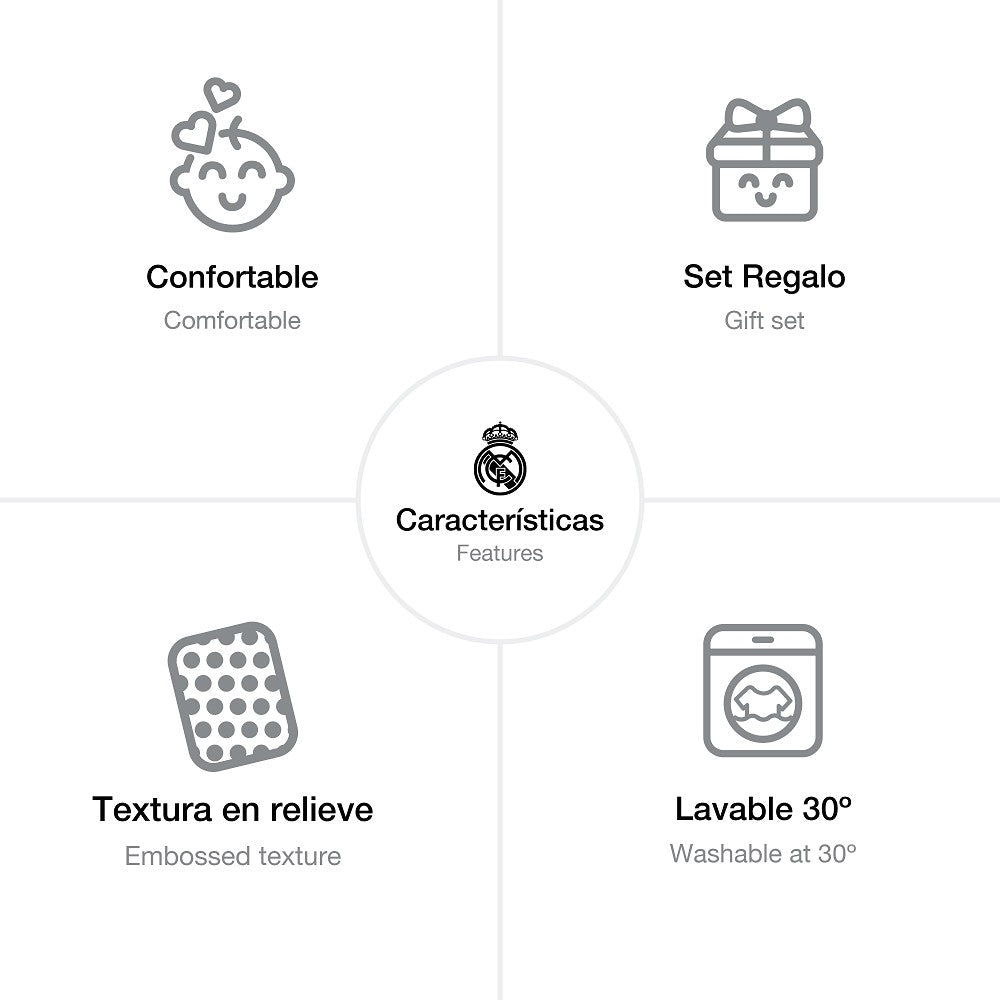 Schmusetuch Real Madrid Dou Dou Oso Rosa