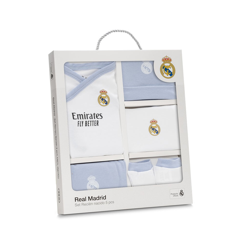 Real Madrid Baby Erstausstattungs-Set 5-teilig – Blau oder Rosa