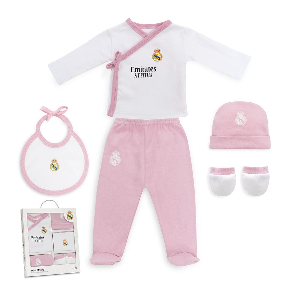 Real Madrid Baby Erstausstattungs-Set 5-teilig – Blau oder Rosa