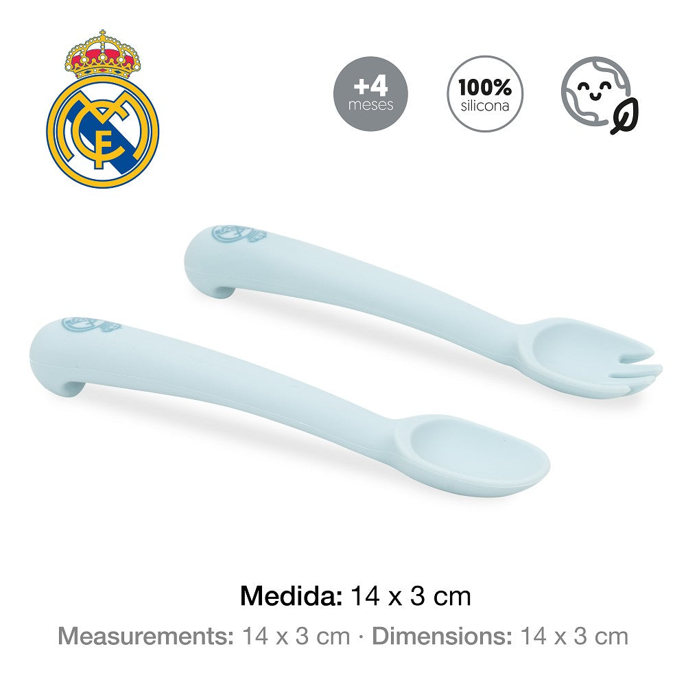 besteck Real Madrid – Silikon Set Blau (Langgriff)