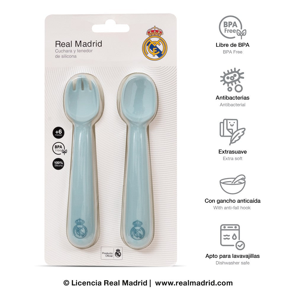 besteck Real Madrid – Silikon Set Blau (Langgriff)