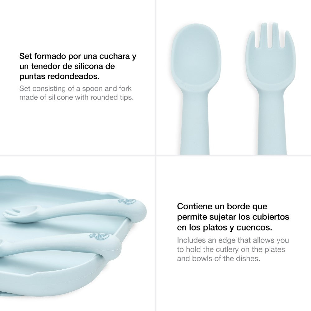 besteck Real Madrid – Silikon Set Blau (Langgriff)