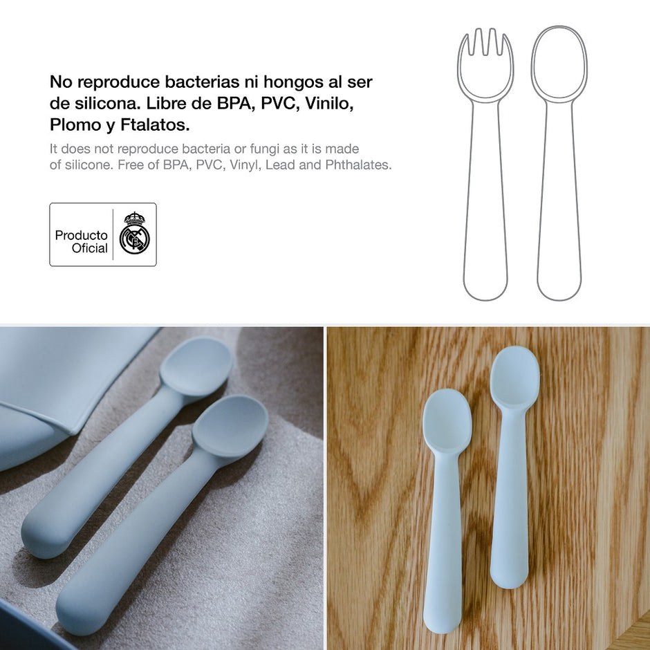 besteck Real Madrid – Silikon Set Blau (Langgriff)