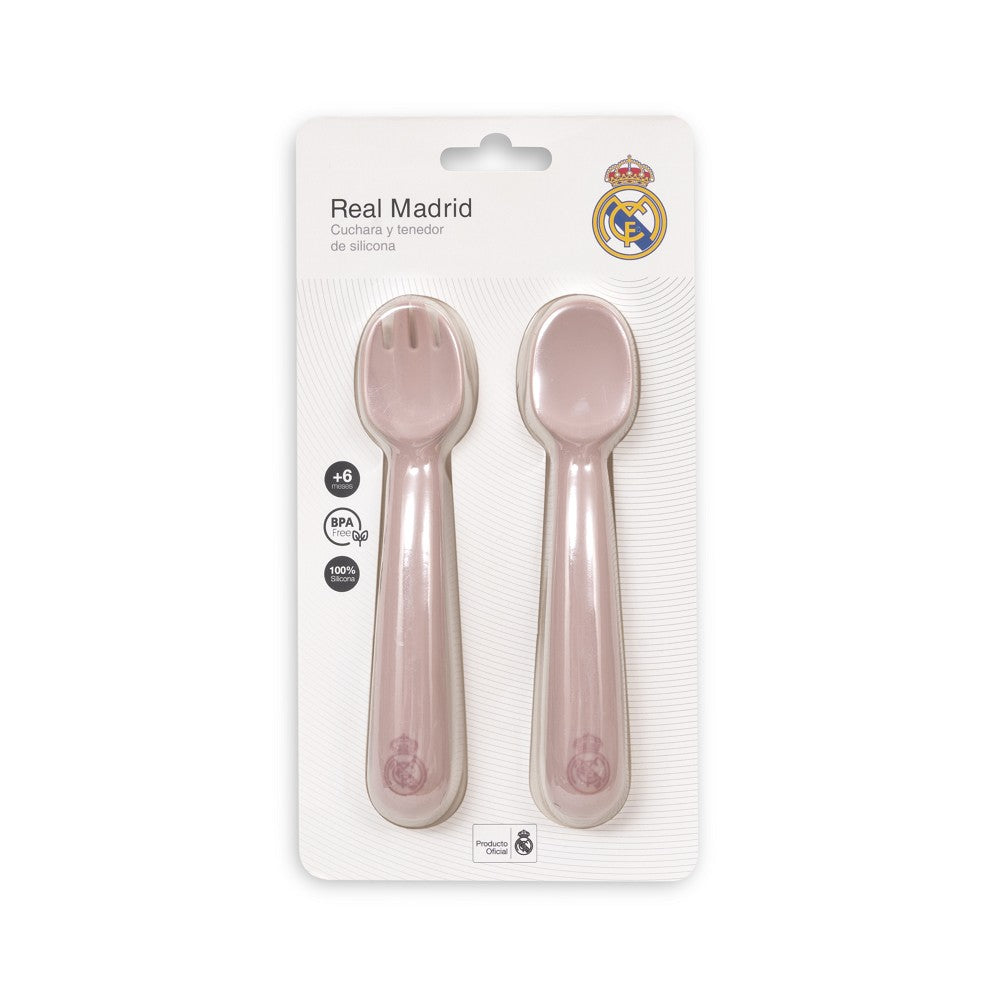 besteck Real Madrid – Silikon Set Rosa (Langgriff)