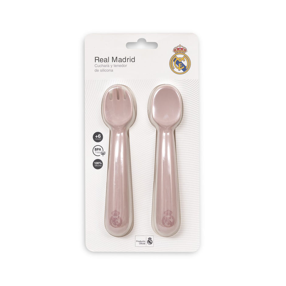 besteck Real Madrid – Silikon Set Rosa (Langgriff)