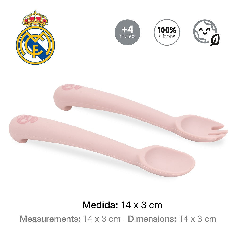 besteck Real Madrid – Silikon Set Rosa (Langgriff)