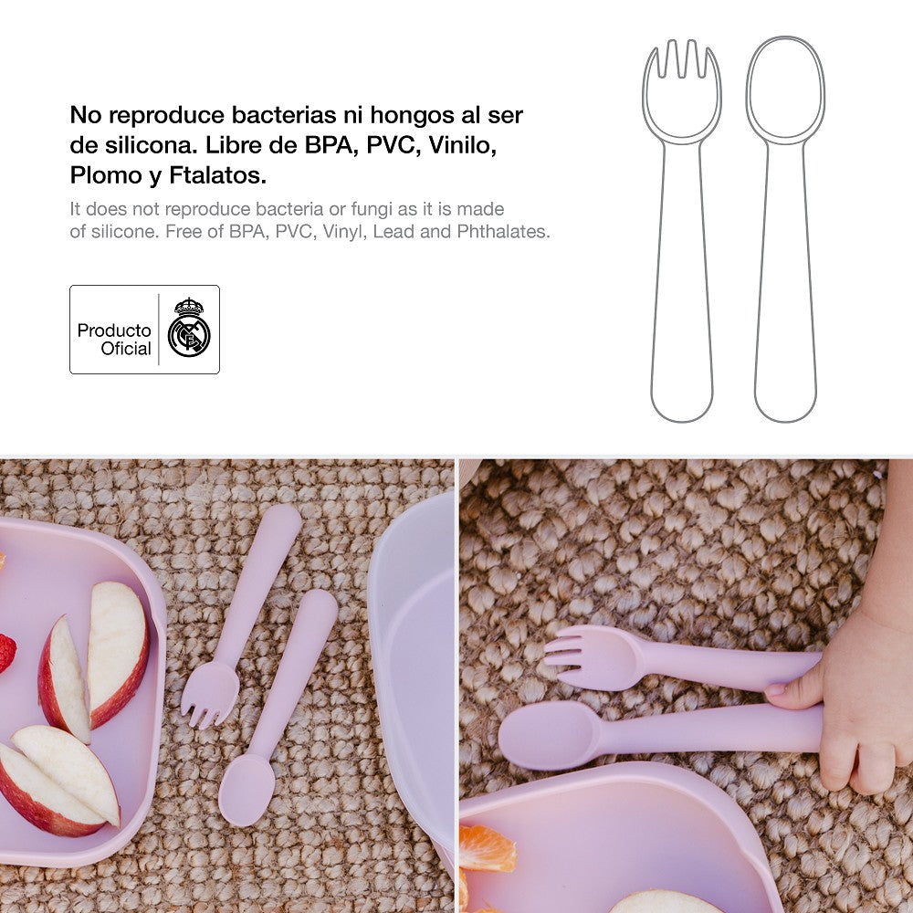 besteck Real Madrid – Silikon Set Rosa (Langgriff)