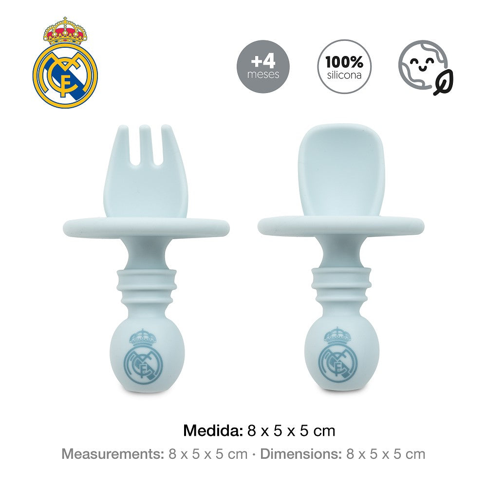 Lernbesteck Real Madrid – Silikon Set Blau