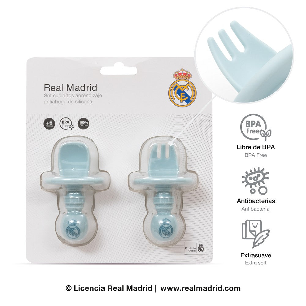 Lernbesteck Real Madrid – Silikon Set Blau
