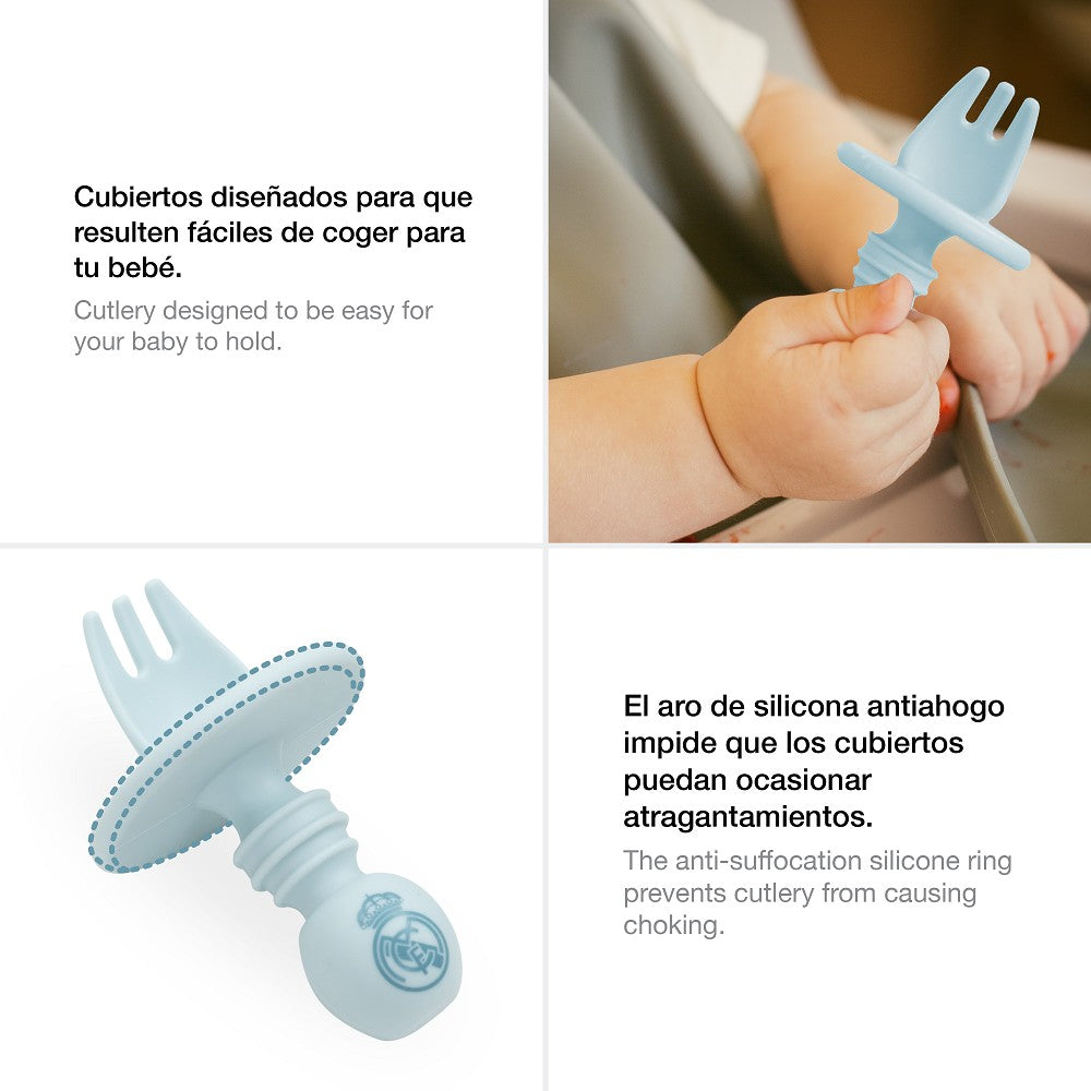 Lernbesteck Real Madrid – Silikon Set Blau