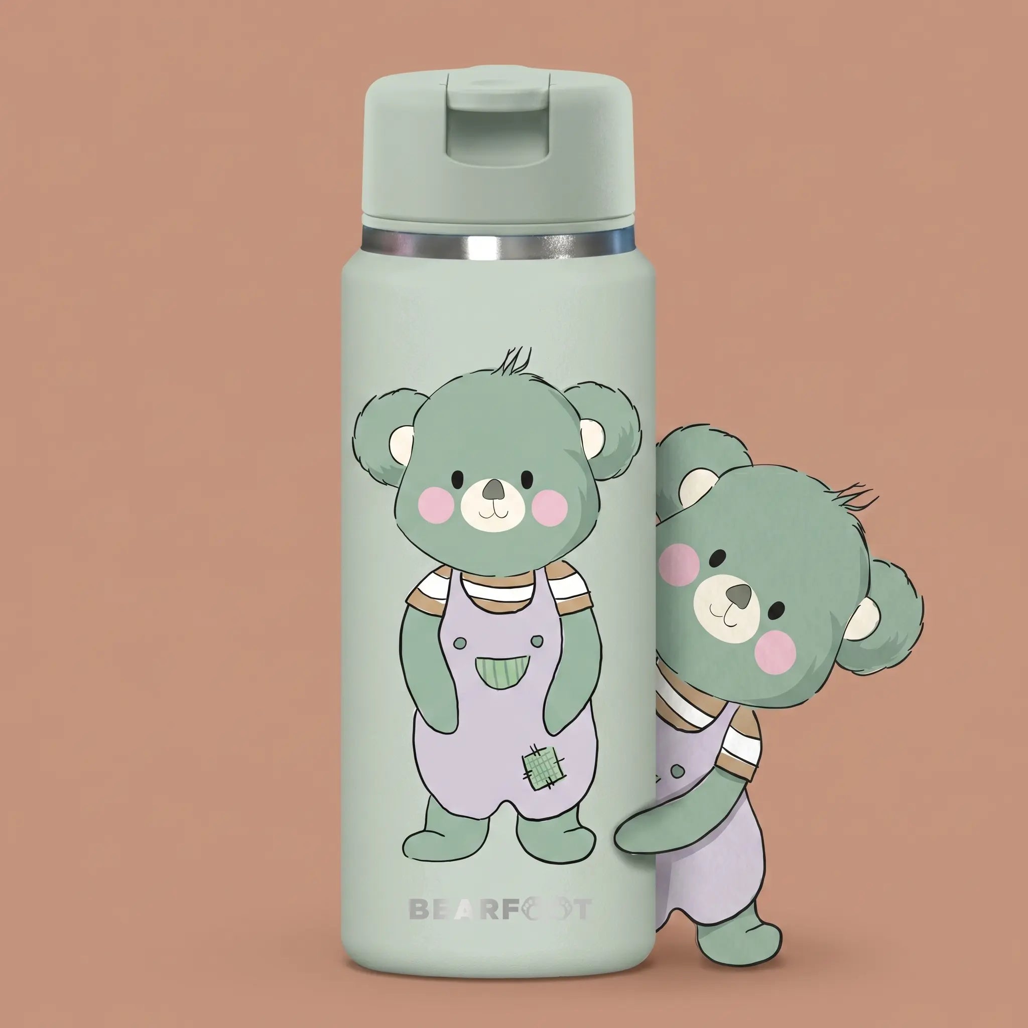 TINY Thermo Kinder Trinkflasche Koala 200 ml aus Edelstahl mit handgezeichnetem Koala-Design – BPA-freie, auslaufsichere Isolierflasche für Kinder