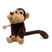 Braunes Affenmama Plüschtier mit kleinem Baby Affen auf der Schulter