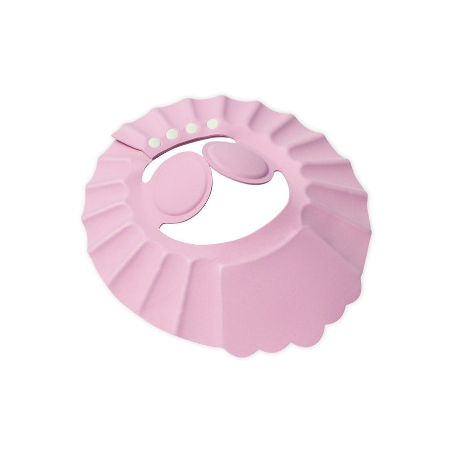 Baby Badehaube rosa verstellbar mit Knöpfen