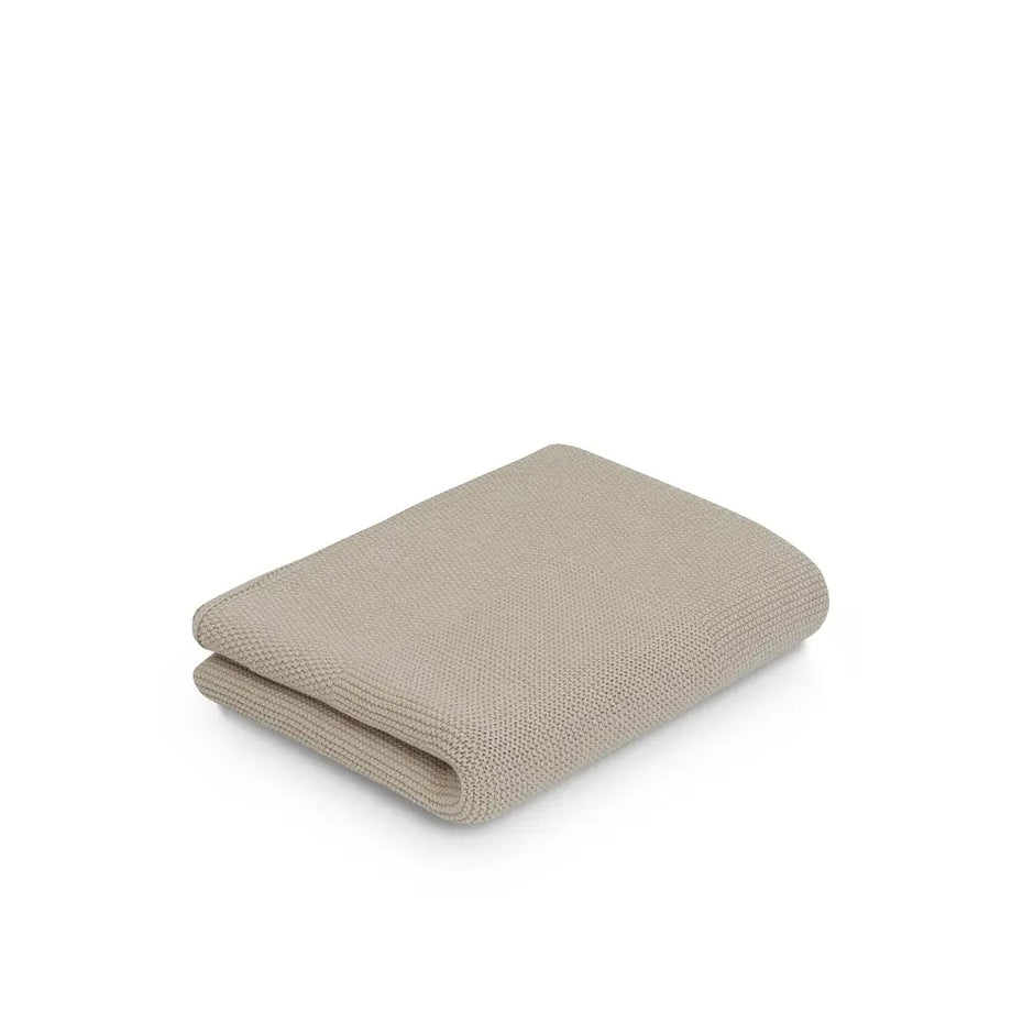 Gefaltete Babydecke aus Baumwolle in Beige, ca. 70 × 90 cm