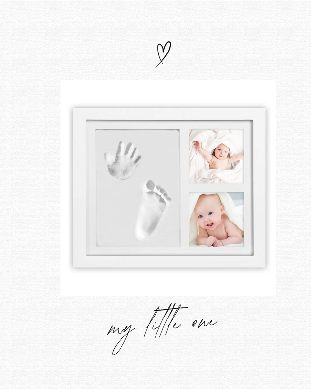 Baby Handabdruck und Fußabdruck Bilderrahmen mit Fotos als Erinnerung