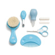 Babypflege Set für Neugeborene in Blau mit Bürste, Kamm, Schere und Pflegezubehör