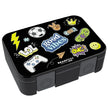 Bearfoot Kinder Brotdose Good Vibes schwarz – auslaufsichere Lunchbox mit Fächern für Kindergarten, Schule und unterwegs
