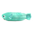 Blauer Fisch als weiches 2-in-1 Kuscheltier aus Plüsch für Kinder und Babys 