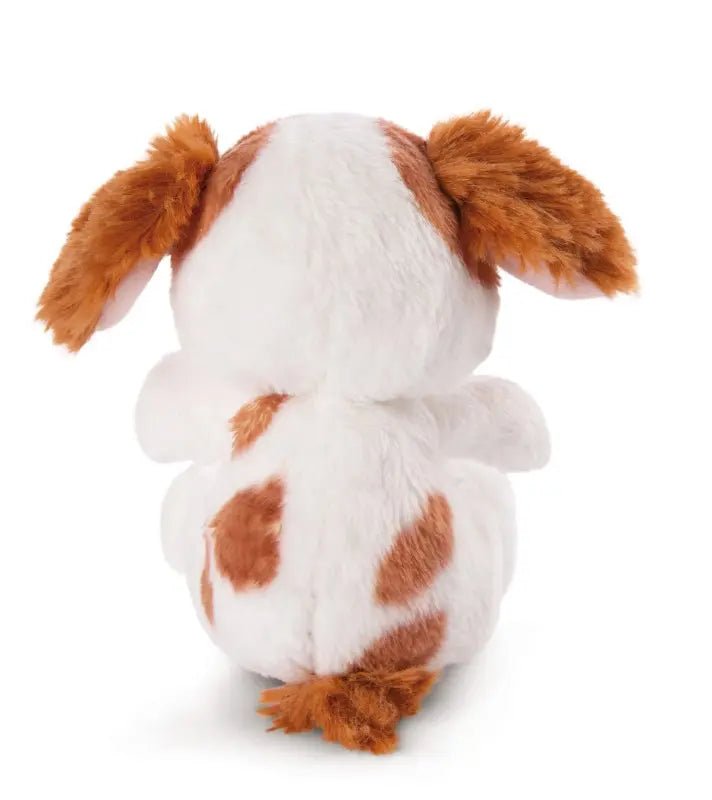 Sleeping Pets Cocker Spaniel Welpe als kuschelweiches Plüschtier von hinten mit braun-weißen Fellflecken, flauschigen Schlappohren und kleinem Schwanz