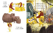 Illustration aus dem Bilderbuch „Der Löwe in dir“ von Magellan mit Löwe und verschiedenen Tieren