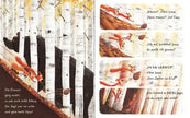 Illustration aus dem Bilderbuch „Die Streithörnchen“ von Magellan mit Lenni und Finn beim Wettstreit um einen Tannenzapfen