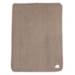 Fehn Kinderdecke 100x75 cm mit Greifling – weiche Babydecke in Braun