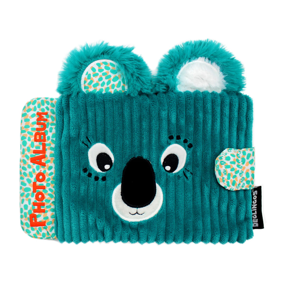 Türkises Fotoalbum mit Koala Motiv für Babyfotos und Erinnerungen aus der Kindheit