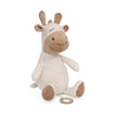 Giraffen-Kuscheltier mit integrierter Spieluhr, Zugring und weichem Plüsch in Beige und Braun – niedliche Baby-Spieluhr zur Geburt.