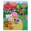 Goki Bauernhof Holzfiguren mit Kuh, Pferd, Schwein, Schafen und weiteren Bauernhoftieren in Spielszene