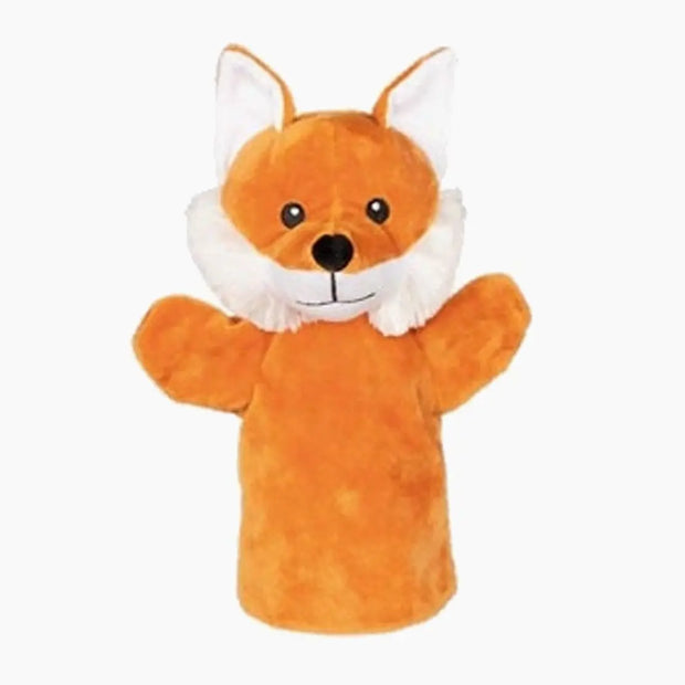 Goki Handpuppe Fuchs 28 cm in Orange und Weiß – weiche Plüsch-Handspielpuppe für Kinder