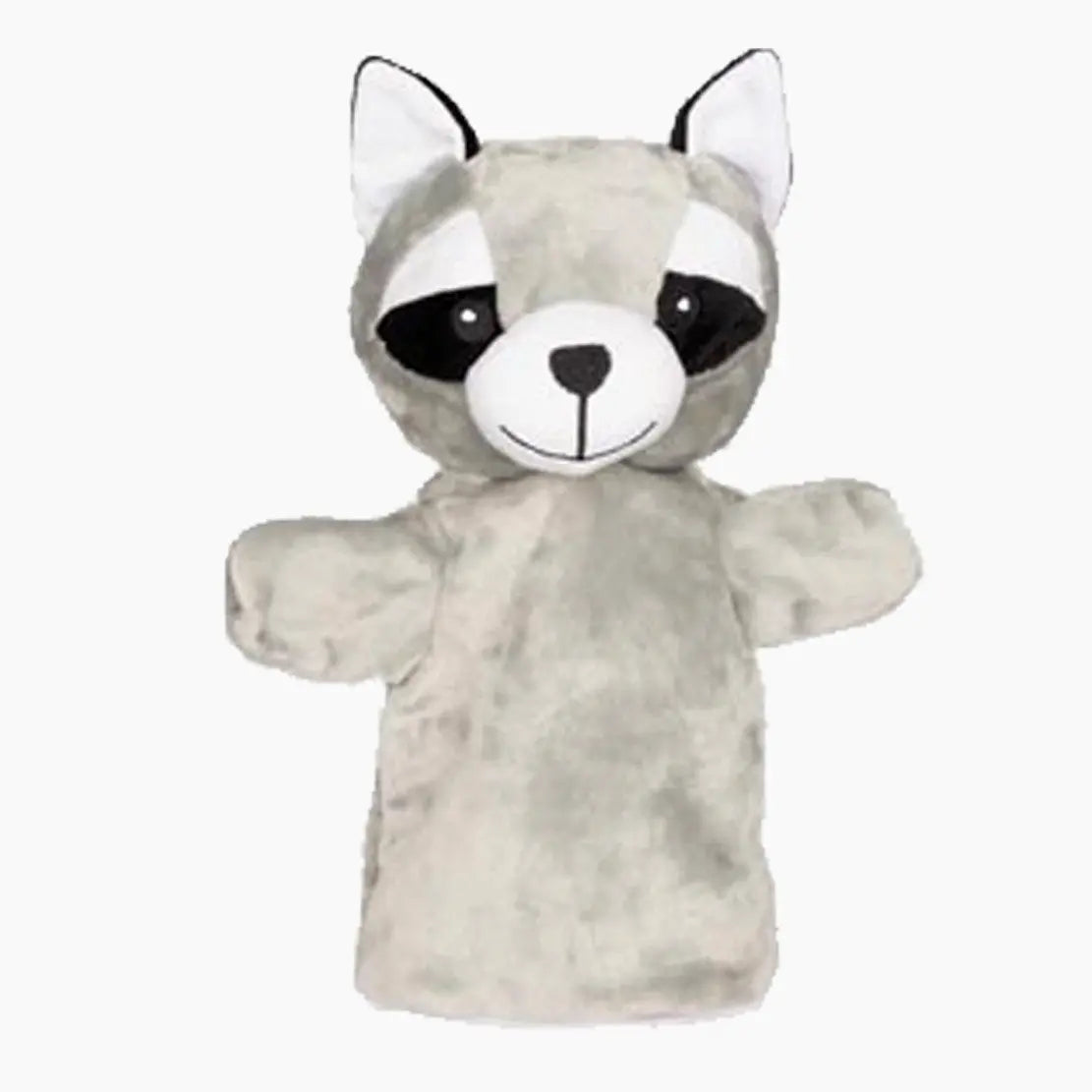 Goki Handpuppe Waschbär 28 cm in Grau – weiche Plüsch-Handspielpuppe für Kinder