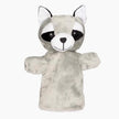 Goki Handpuppe Waschbär 28 cm in Grau – weiche Plüsch-Handspielpuppe für Kinder
