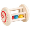 Goki Holz-Greifling mit Rassel und bunten Kugeln – Babyspielzeug aus Holz