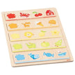 Goki Mein erstes Farbenpuzzle aus Holz mit bunten Tier- und Alltagsmotiven zum Farbenlernen für Kinder