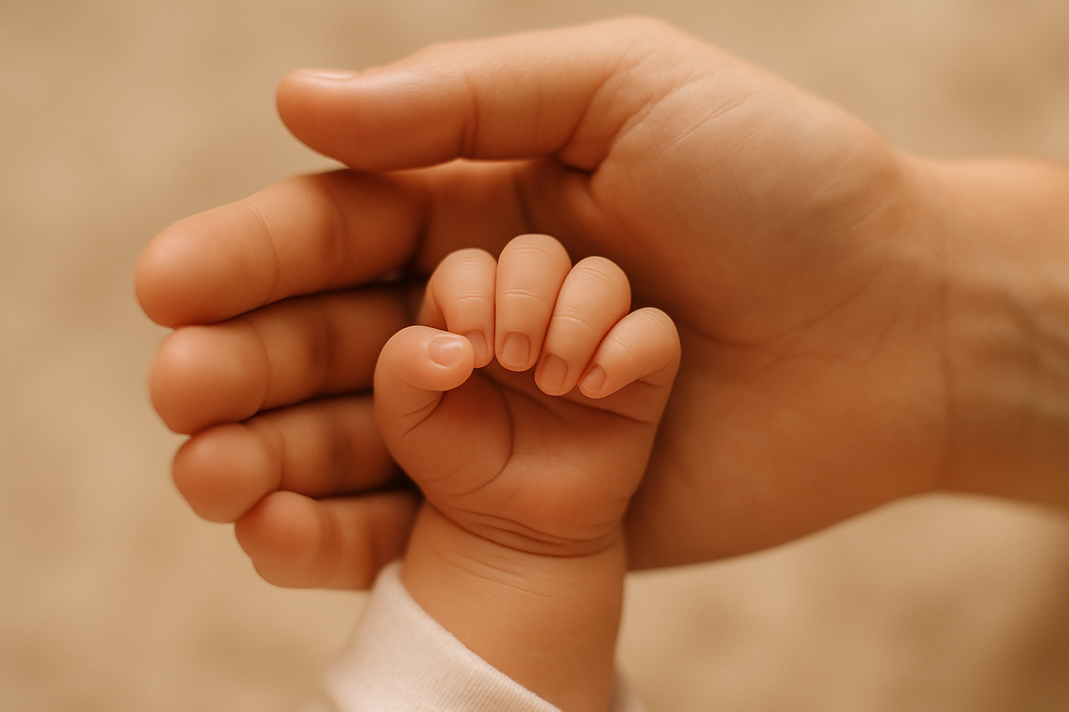 Hand des Babys in Elternhand