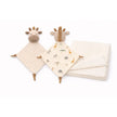Interbaby Babyset Giraffe mit weicher Babydecke und Giraffen-Schmusetuch in Beige