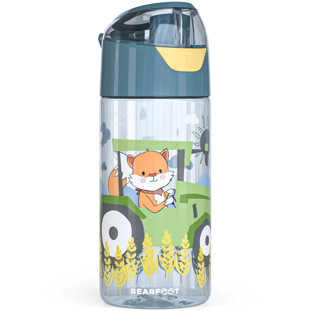 Trinkflasche Kinder Traktor Fuchs 450ml, leicht & auslaufsicher